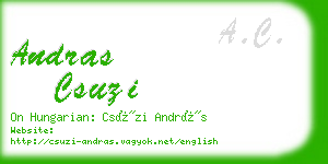 andras csuzi business card